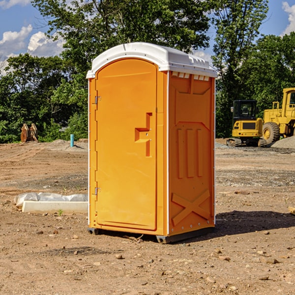 how often are the portable toilets cleaned and serviced during a rental period in Islandton